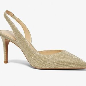 NWT MICHAEL MICHAEL KORS
Alina Flex Glitter Chain Mesh Slingback Pump